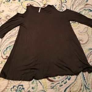 Green Cold Shoulder Top